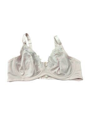 Triumph 36C Pink Lace Underwire Bra Embroidered Floral Adjustable Straps Retro